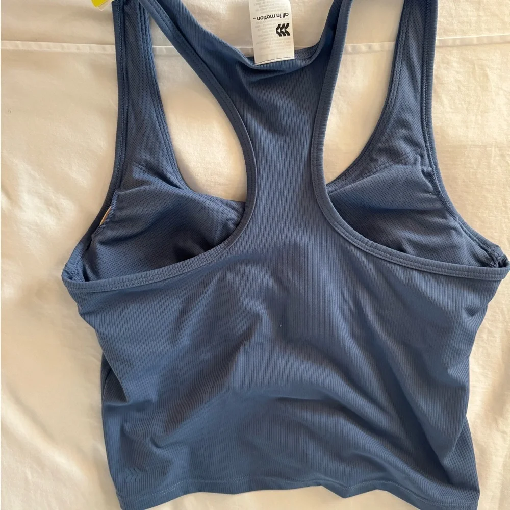 All In Motion Blue Racerback Tank Top - Picture 3 of 5
